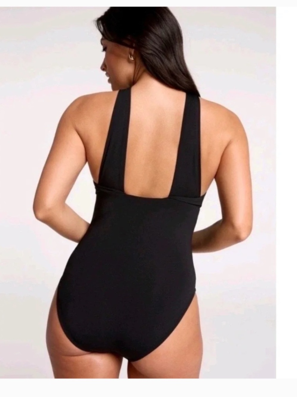 Calia womens cutout halter one piece swimtui black sz 6 - Picture 3 of 7